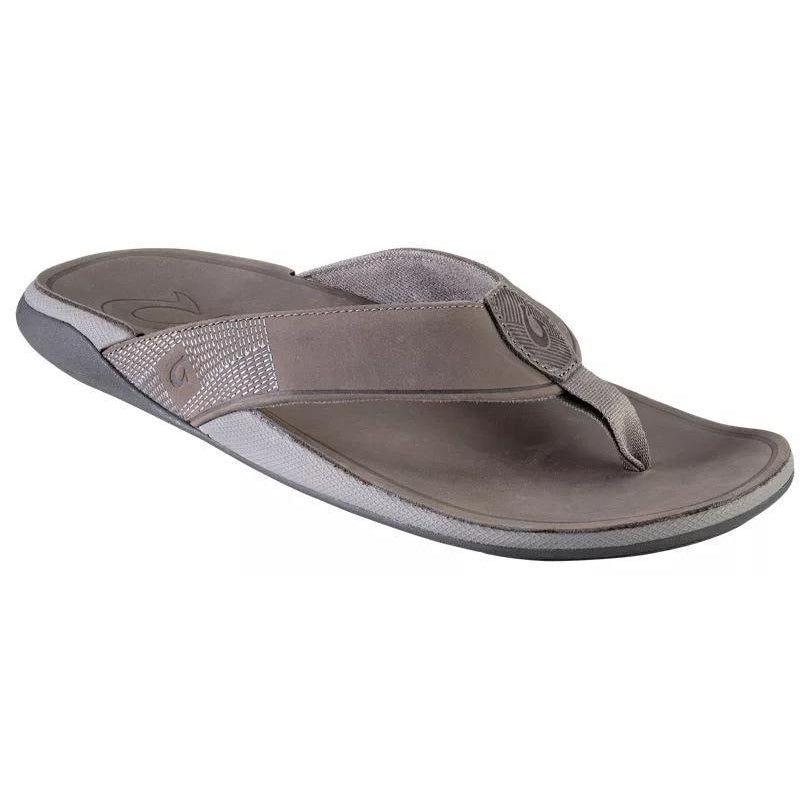 Olukai Men's Tuahine Waterproof Leather Sandals-FOOTWEAR-Stone/ Stone-9-Kevin's Fine Outdoor Gear & Apparel