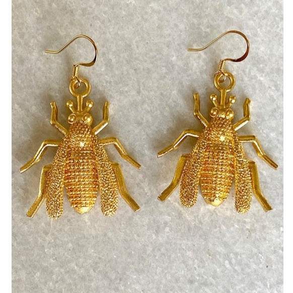 Plated Bee Pendant Earrings-Jewelry-Kevin's Fine Outdoor Gear & Apparel