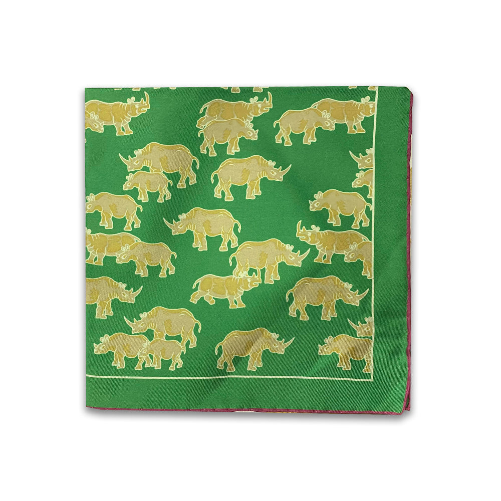 Kevin's Rhino Pocket Square-MENS CLOTHING-GREEN-Kevin's Fine Outdoor Gear & Apparel