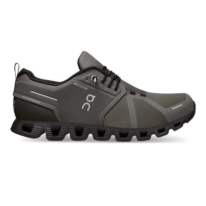On Running Men's Waterproof Cloud 5 Shoes-FOOTWEAR-OLIVE|BLACK-8-Kevin's Fine Outdoor Gear & Apparel