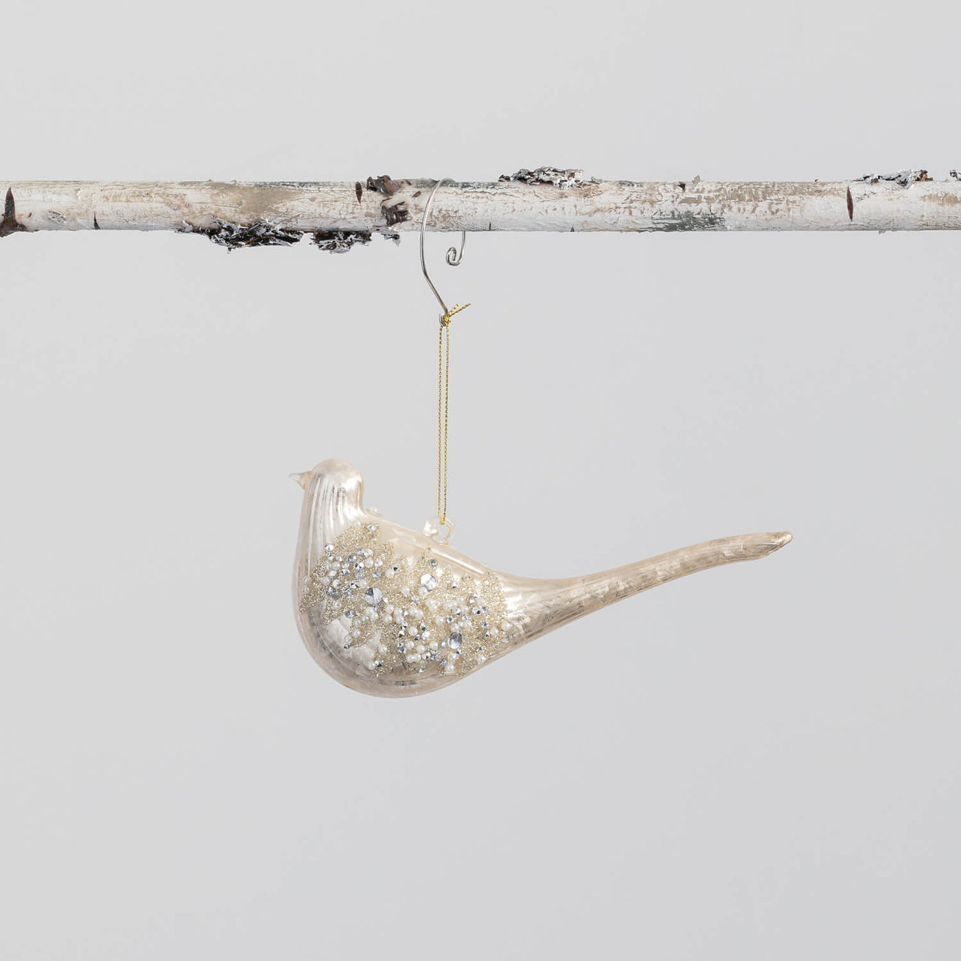 Beaded Bird Ornament-Home/Giftware-IVORY-Kevin's Fine Outdoor Gear & Apparel