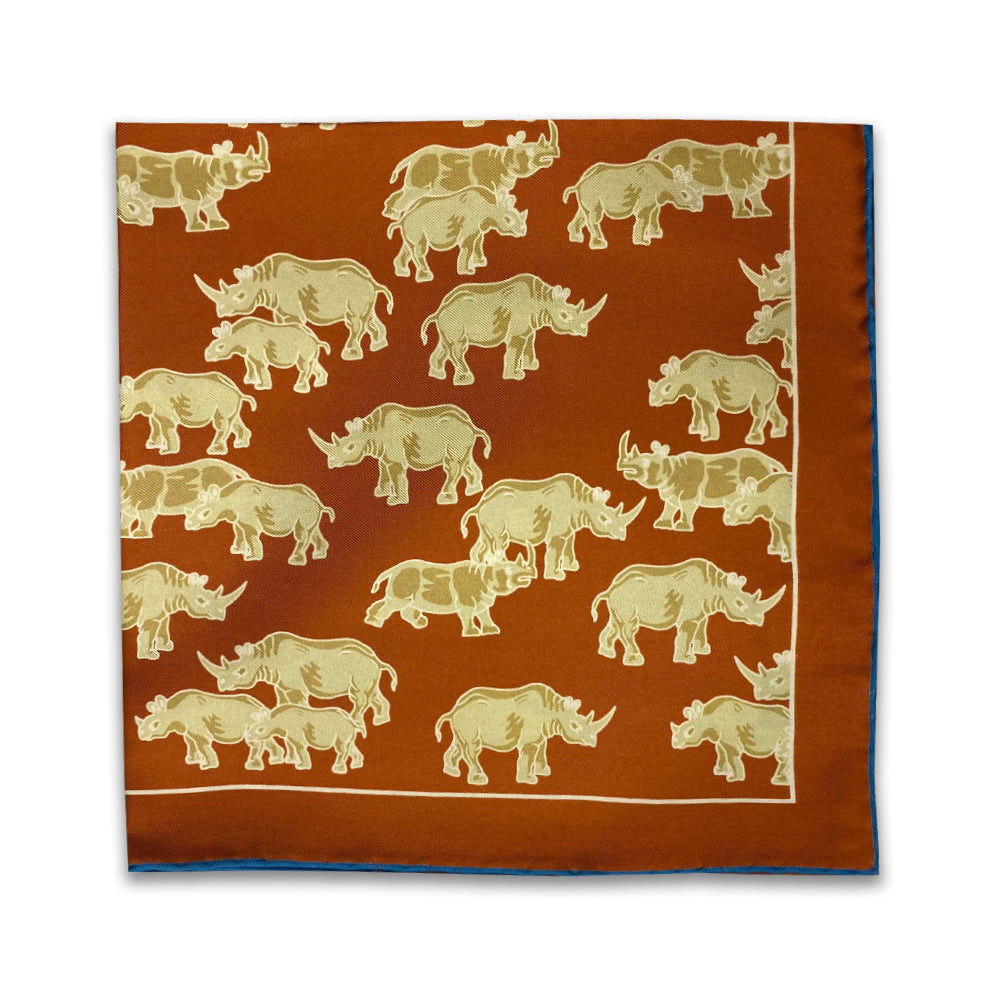 Kevin's Rhino Pocket Square-MENS CLOTHING-ORANGE-Kevin's Fine Outdoor Gear & Apparel