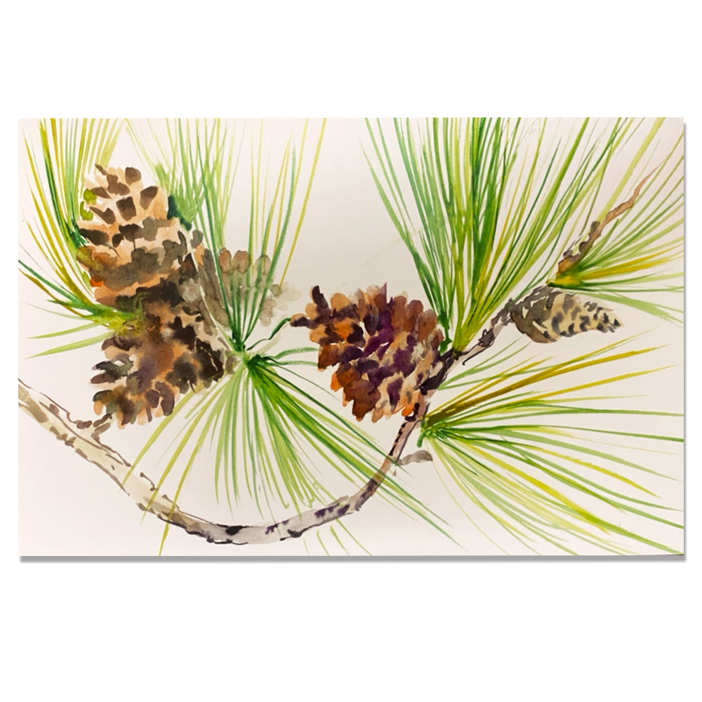 Kevin's Linen Placemats in Sporting Themes-HOME/GIFTWARE-Maison De Papier-LONGLEAF PINE AND PINE CONE-Kevin's Fine Outdoor Gear & Apparel