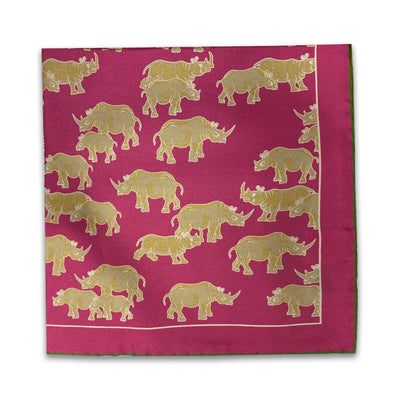 Kevin's Rhino Pocket Square-MENS CLOTHING-PINK-Kevin's Fine Outdoor Gear & Apparel