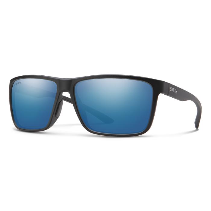 Smith Optics "Riptide" Polarized Sunglasses-SUNGLASSES-MATTE BLACK-GLASS BLUE MIRROR-Kevin's Fine Outdoor Gear & Apparel