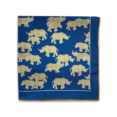 Kevin's Rhino Pocket Square-MENS CLOTHING-BLUE-Kevin's Fine Outdoor Gear & Apparel