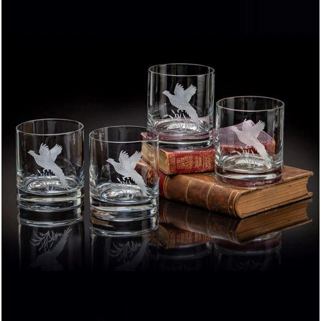 Flying Pheasant Old Fashioned Glass Set-HOME/GIFTWARE-Kevin's Fine Outdoor Gear & Apparel