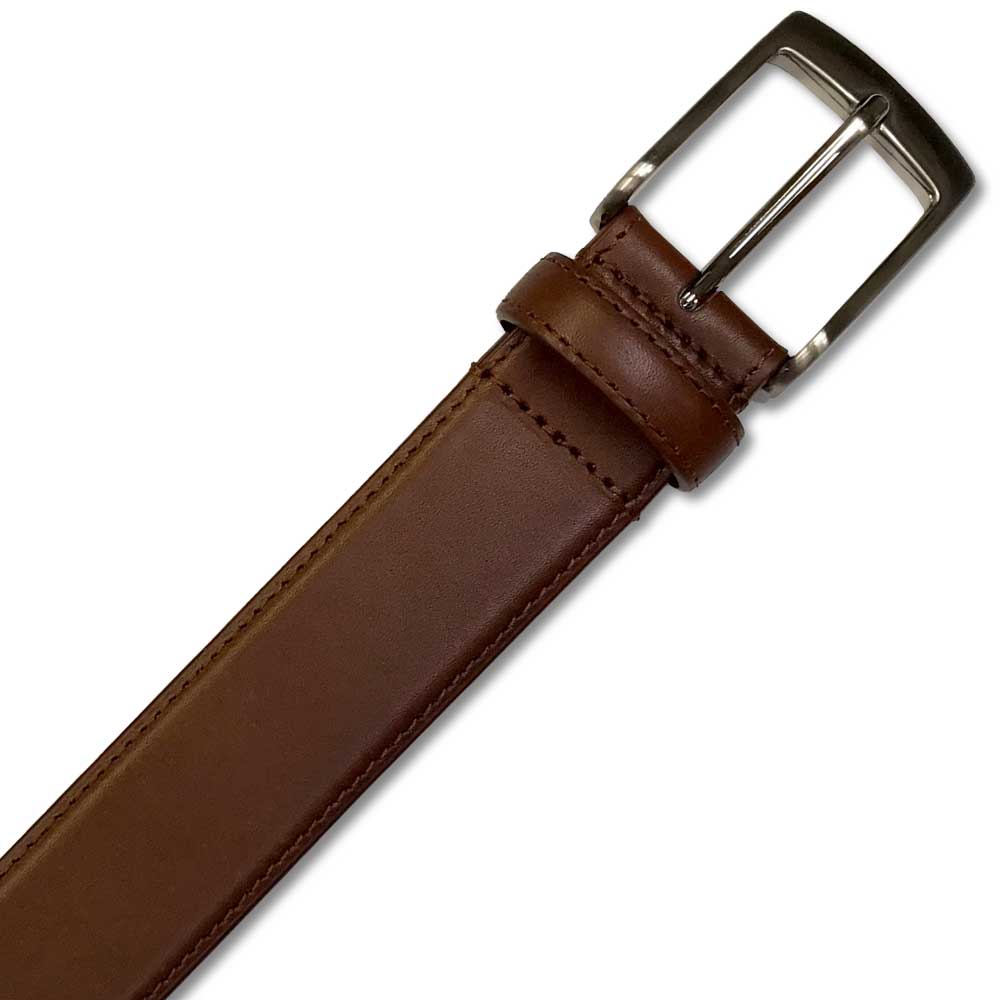 Simonnot Godard Hand-dyed Calfskin Belt-MENS CLOTHING-Dark Brown-32-Kevin's Fine Outdoor Gear & Apparel