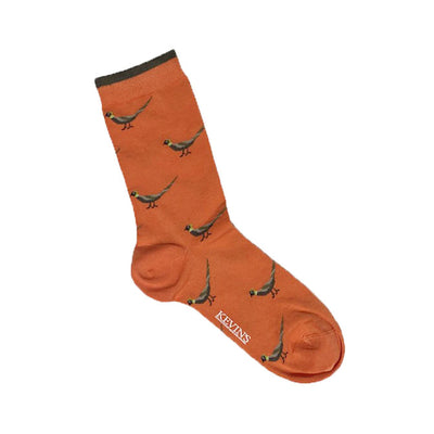 Kevin's Finest Ladies Upland Themed Socks-Women's Footwear-Orange Pheasant-Kevin's Fine Outdoor Gear & Apparel