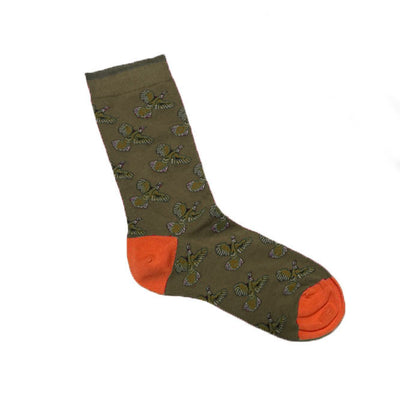 Kevin's Finest Ladies Upland Themed Socks-Footwear-Olive / Quail-Kevin's Fine Outdoor Gear & Apparel