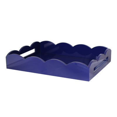 Addison Ross Scalloped Tray-HOME/GIFTWARE-Navy-17x13-Kevin's Fine Outdoor Gear & Apparel