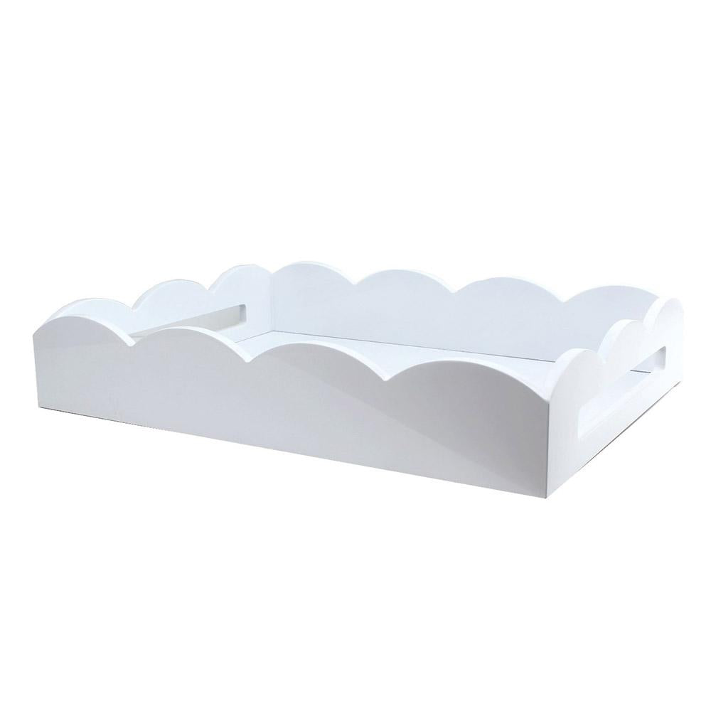 Addison Ross Scalloped Tray-HOME/GIFTWARE-White-17x13-Kevin's Fine Outdoor Gear & Apparel