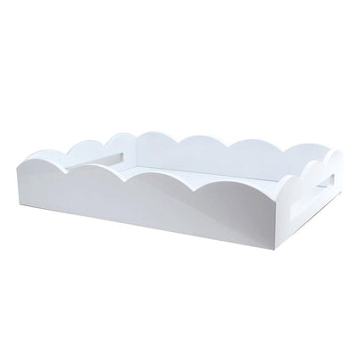 Addison Ross Scalloped Tray-HOME/GIFTWARE-White-17x13-Kevin's Fine Outdoor Gear & Apparel