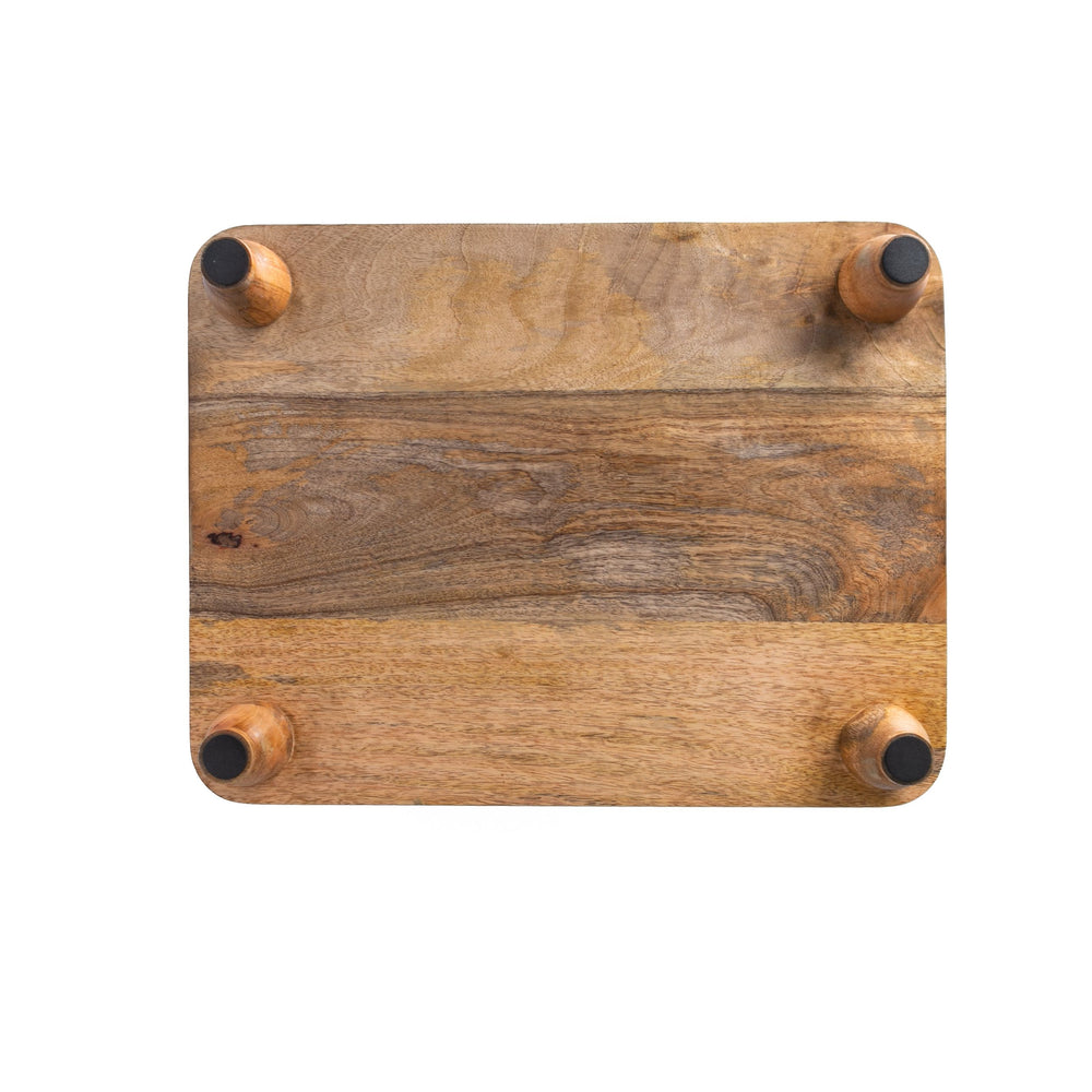 Mango Wood 14" Farmhouse Footed Serving Board-Home/Giftware-Kevin's Fine Outdoor Gear & Apparel