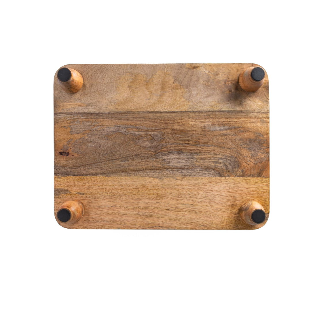 Mango Wood 14" Farmhouse Footed Serving Board-Home/Giftware-Kevin's Fine Outdoor Gear & Apparel